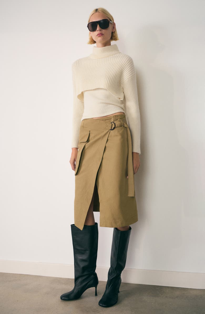 MANGO Layered Mock Neck Sweater, Alternate, color, 