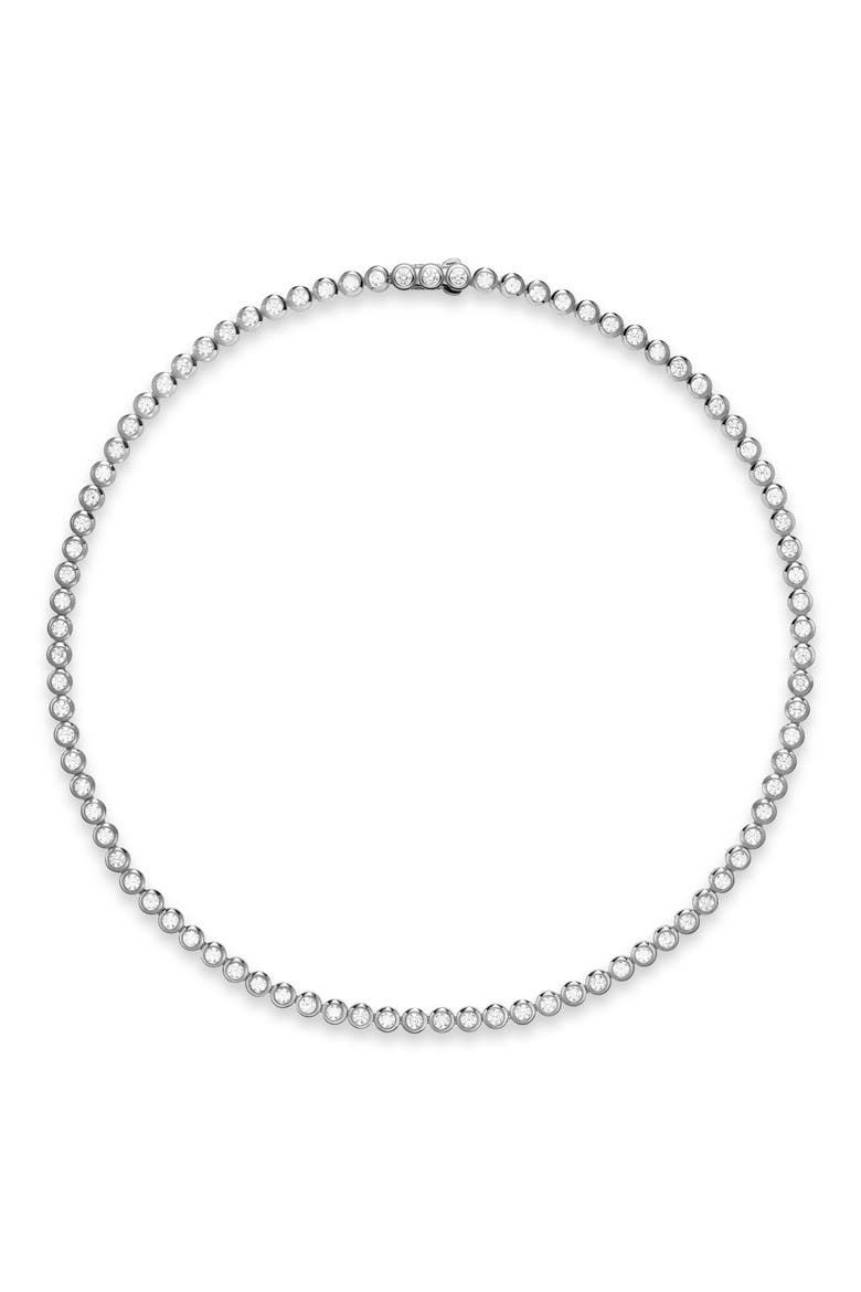 Bezel Set Diamond Tennis Necklace, 4.7mm, Alternate, color, METALLIC GOLD
