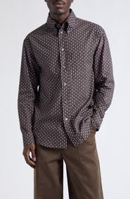 Lemaire Printed Cotton Button Down Shirt