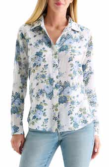 Lucky Brand Heart Print Button-Up Shirt