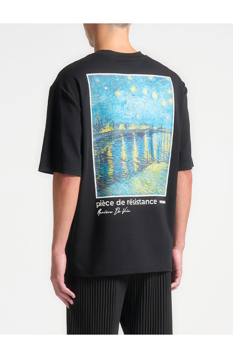 Manière De Voir Piece De Resistance - Van Gogh Cotton T-Shirt, Alternate, color, Black