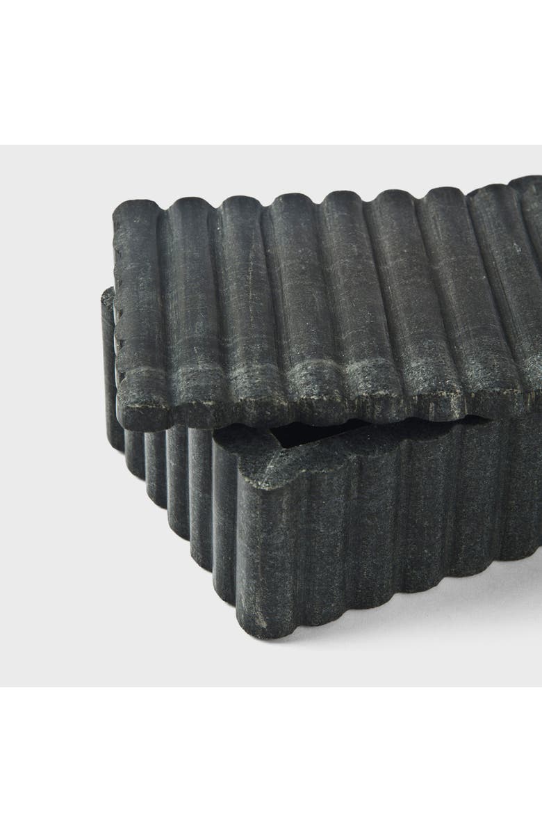 Mela Artisans Sculpted Marble Box, Alternate, color, Midnight Black