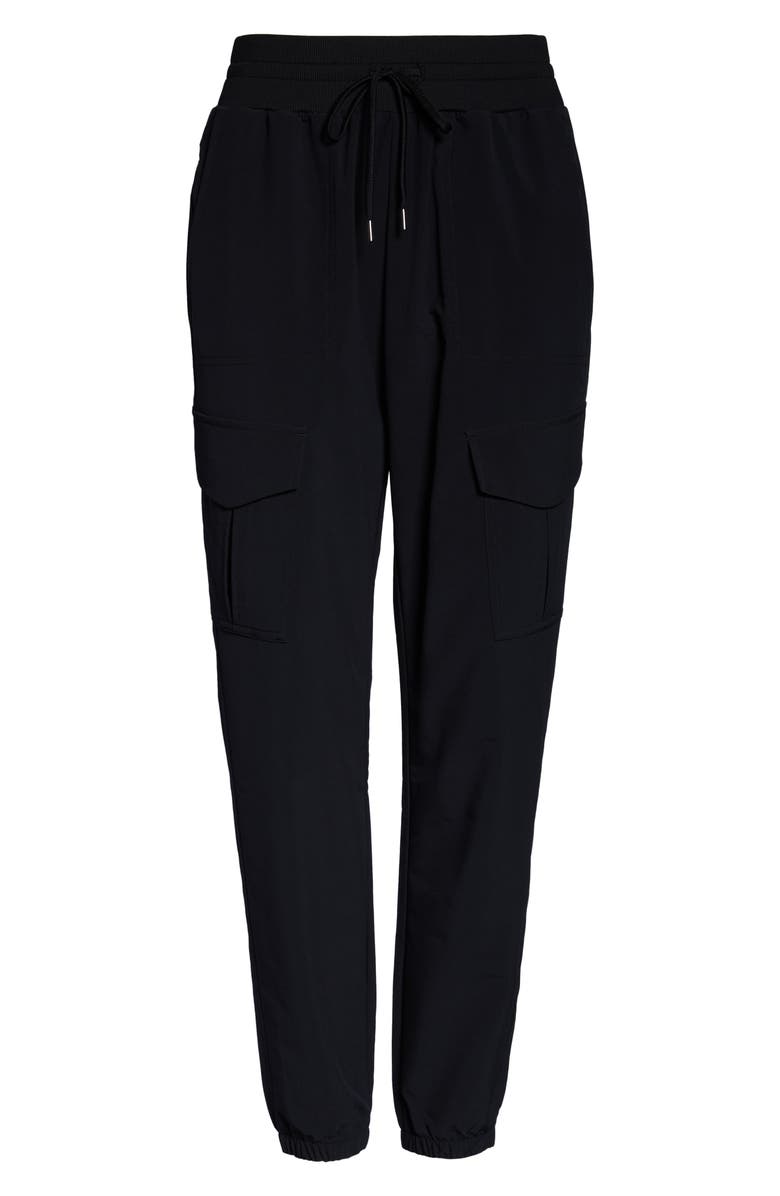 Zella Getaway Cargo Pants, Alternate, color, Black
