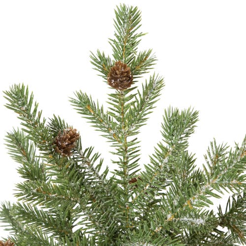 Northlight Lightly Flocked Pine Potted Artificial Christmas Tree With Pinecones In Green