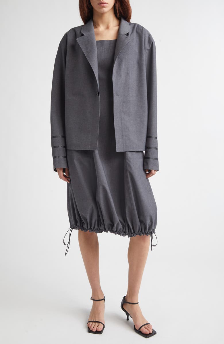 Coperni Technical Tailored Balloon Dress, Alternate, color, Grey