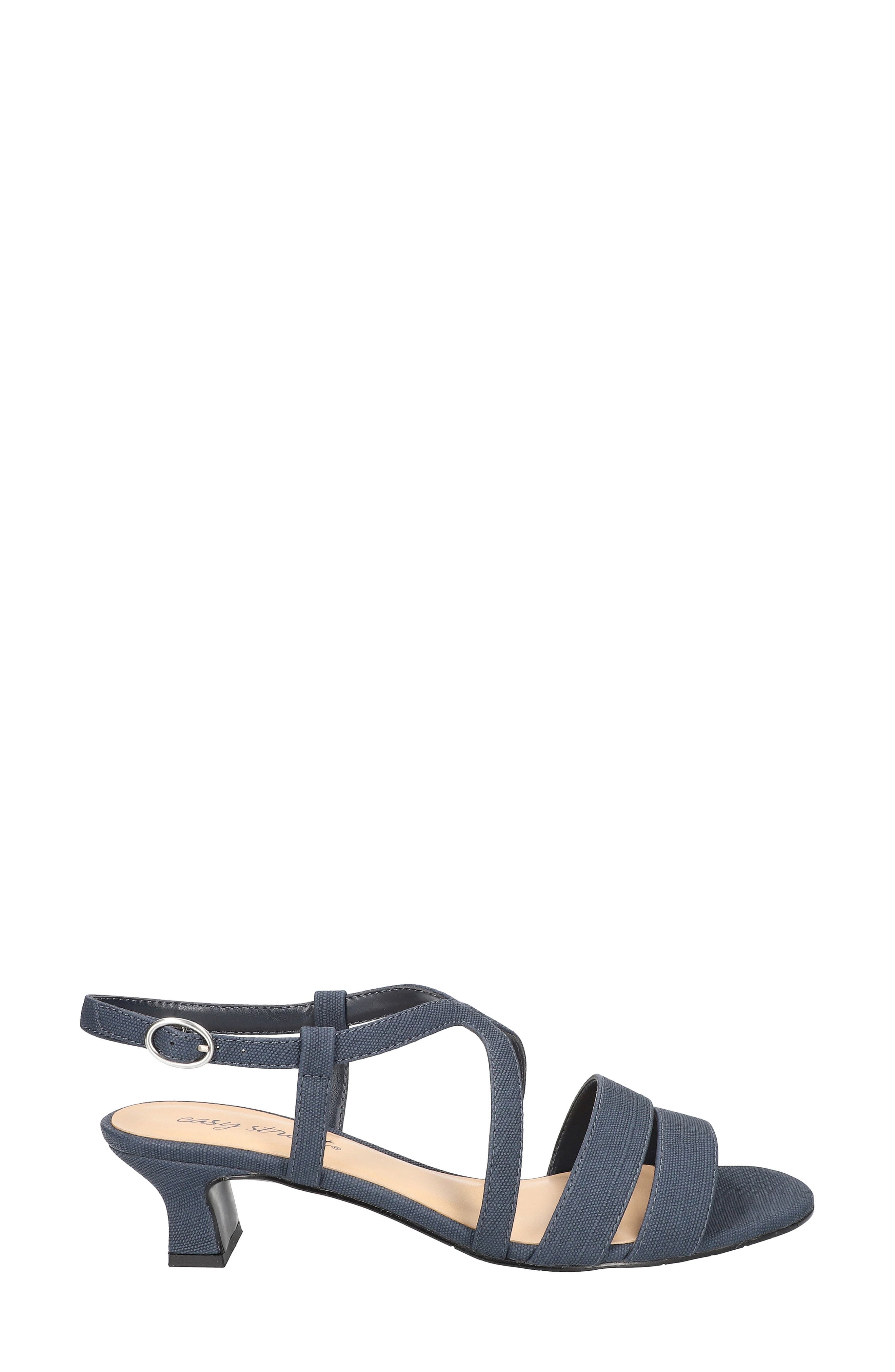 Blissful Ankle Strap Sandal, Alternate, color, NAVY LINEN