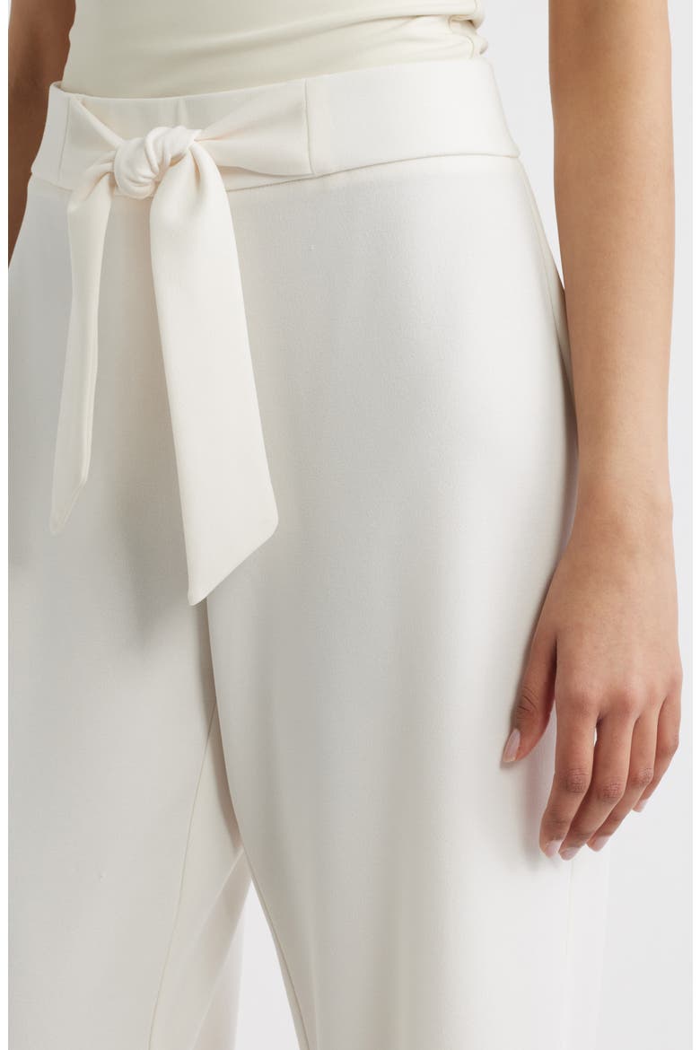 Tie Front Pull-On Wide Leg Crop Pants, Alternate, color, WHITE DOVE