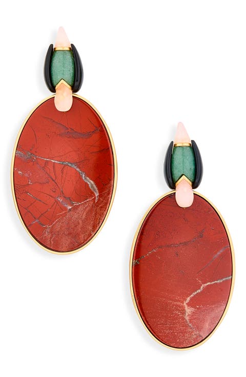 Large Plume Drop Earrings