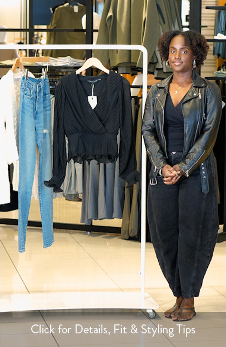 Surplice Pleated Blouse, sales video thumbnail