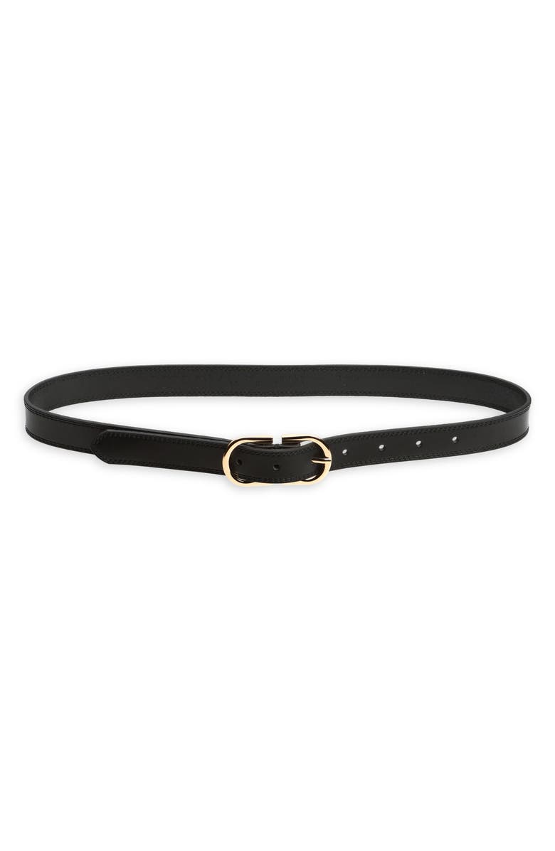 Nordstrom Camilla Leather Belt, Main, color, Black