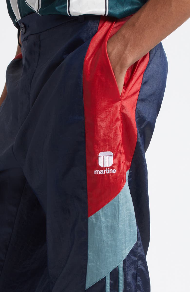 Martine Rose Nylon Track Pants, Alternate, color, Blue Navy