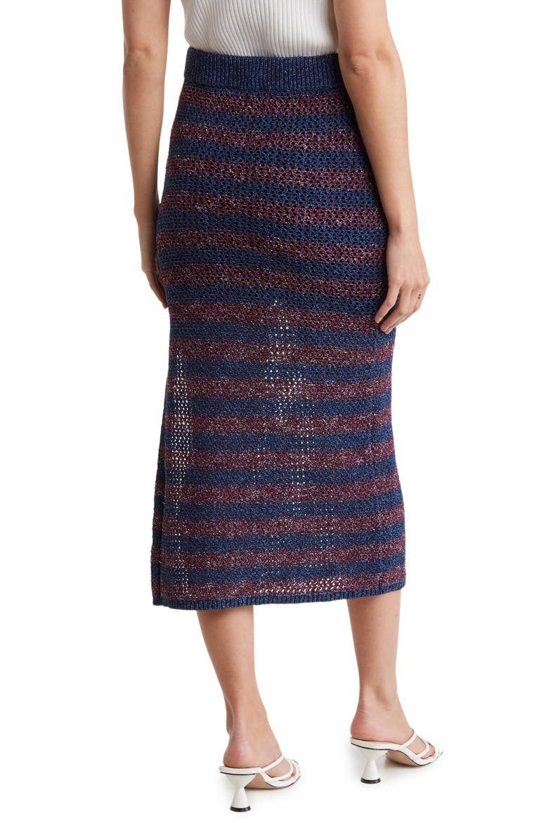 Carson Stripe Knit Skirt, Alternate, color, BLUE MULTI