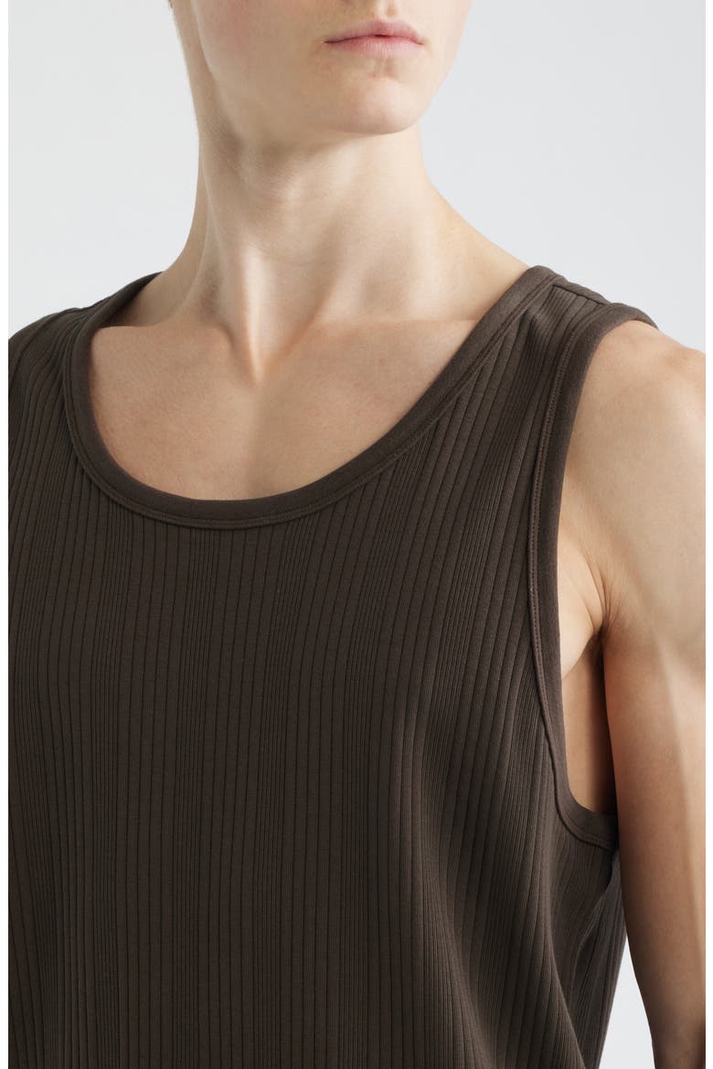 Textured Rib Tank, Alternate, color, CHOCOLATE