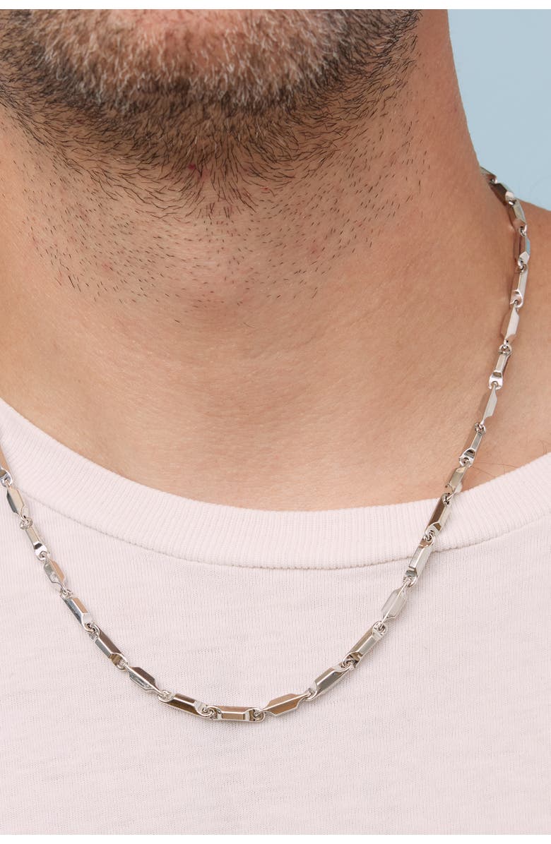 Oradina Men's Sterling Silver Marine Link Chain, Alternate, color, Silver