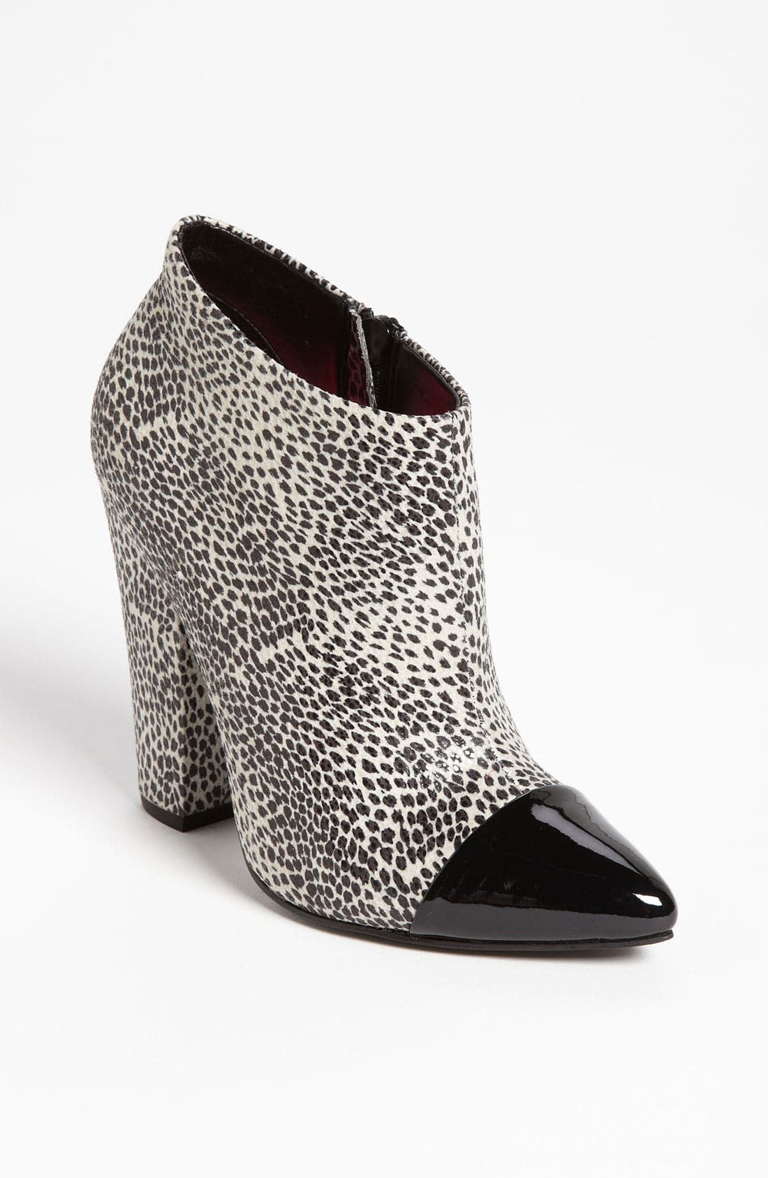 'Flawless' Bootie, Main, color, BLACK/ WHITE