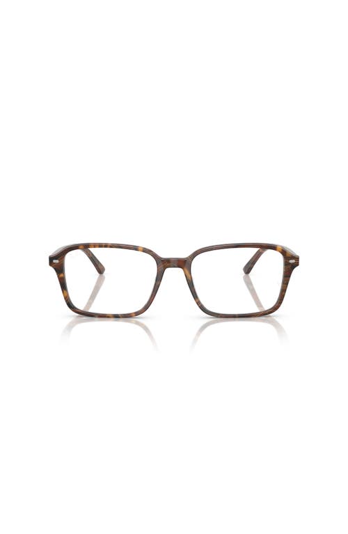 Ray Ban Ray-ban 54mm Square Optical Glasses In Brown