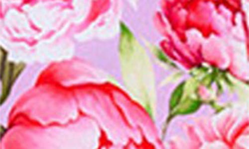 Posh Peanut Francoise Peony Print Fitted Convertible Footie Pajamas In Pink