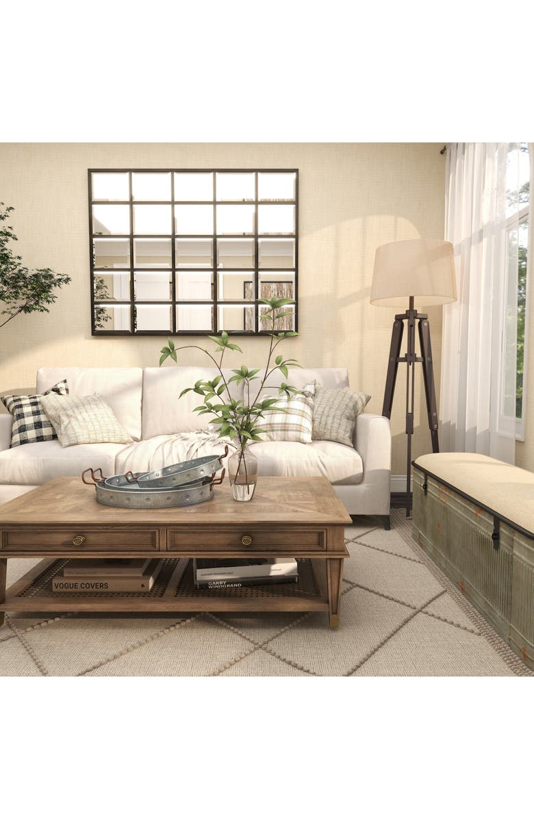 UMA Farmhouse Set of 3 Metal Trays, Alternate, color, Gray