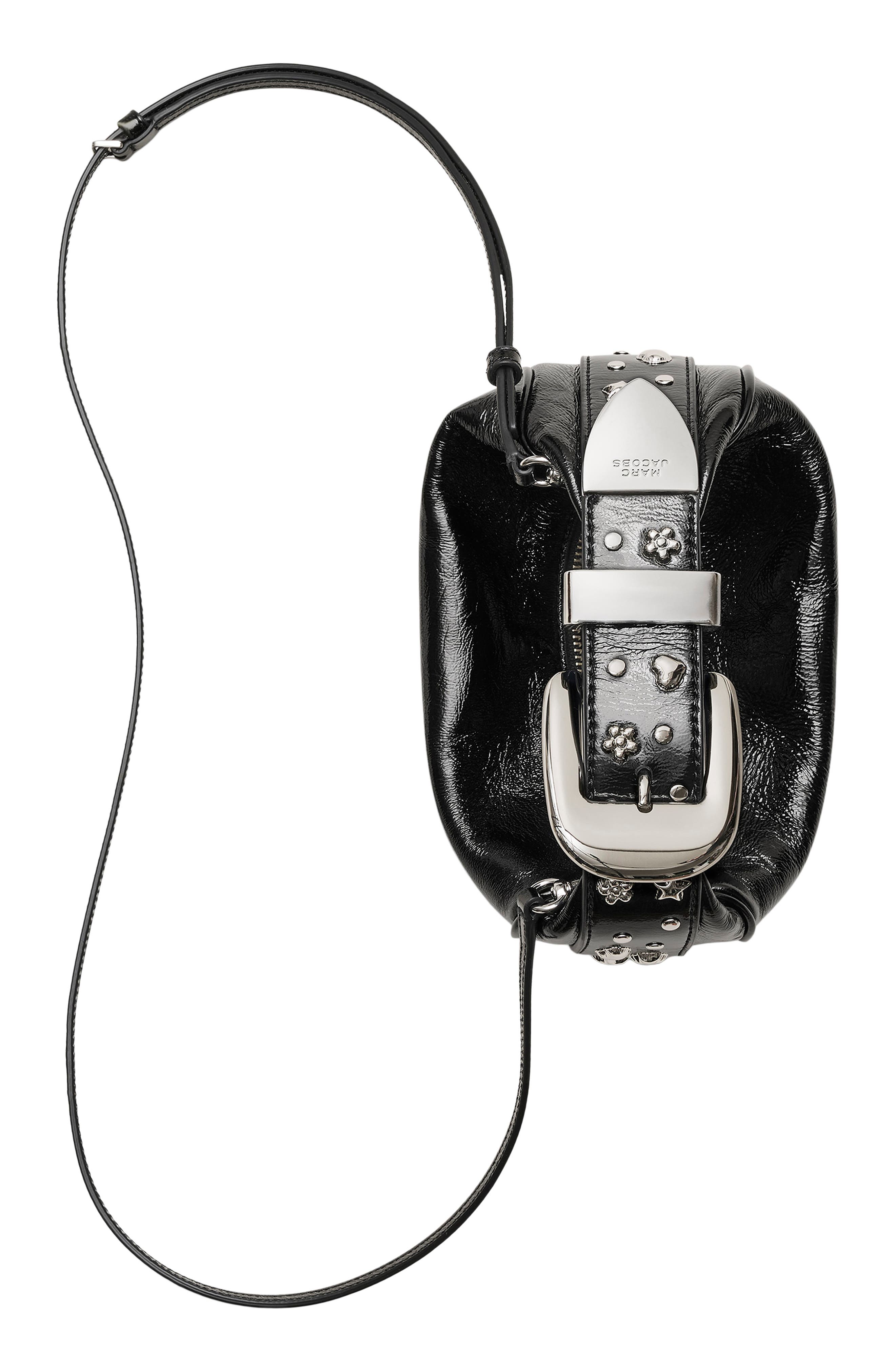 Marc Jacobs Mini Embellished Party Bag, Alternate, color, Black