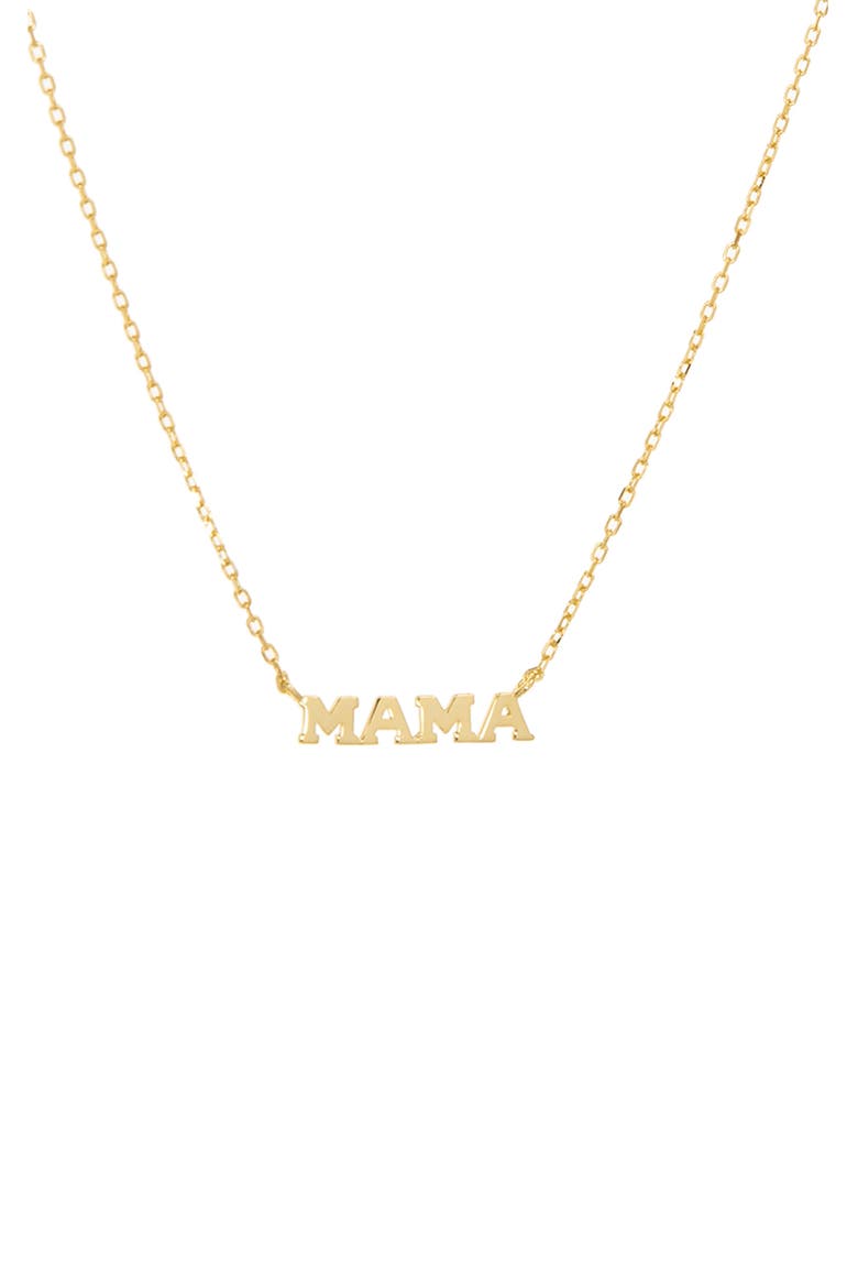 Mama Pendant Necklace, Main, color, GOLD PLATED