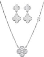 Adornia Clover Drop Earrings & Necklace Set