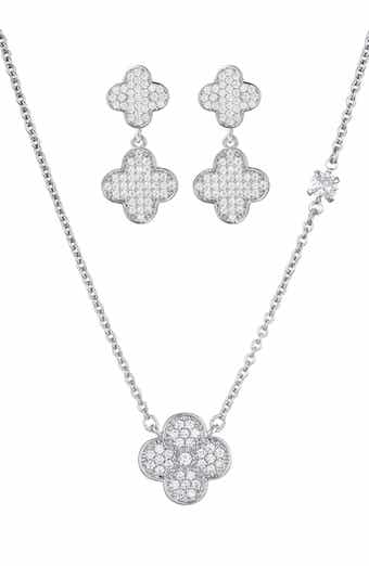 Clover Drop Earrings & Necklace Set