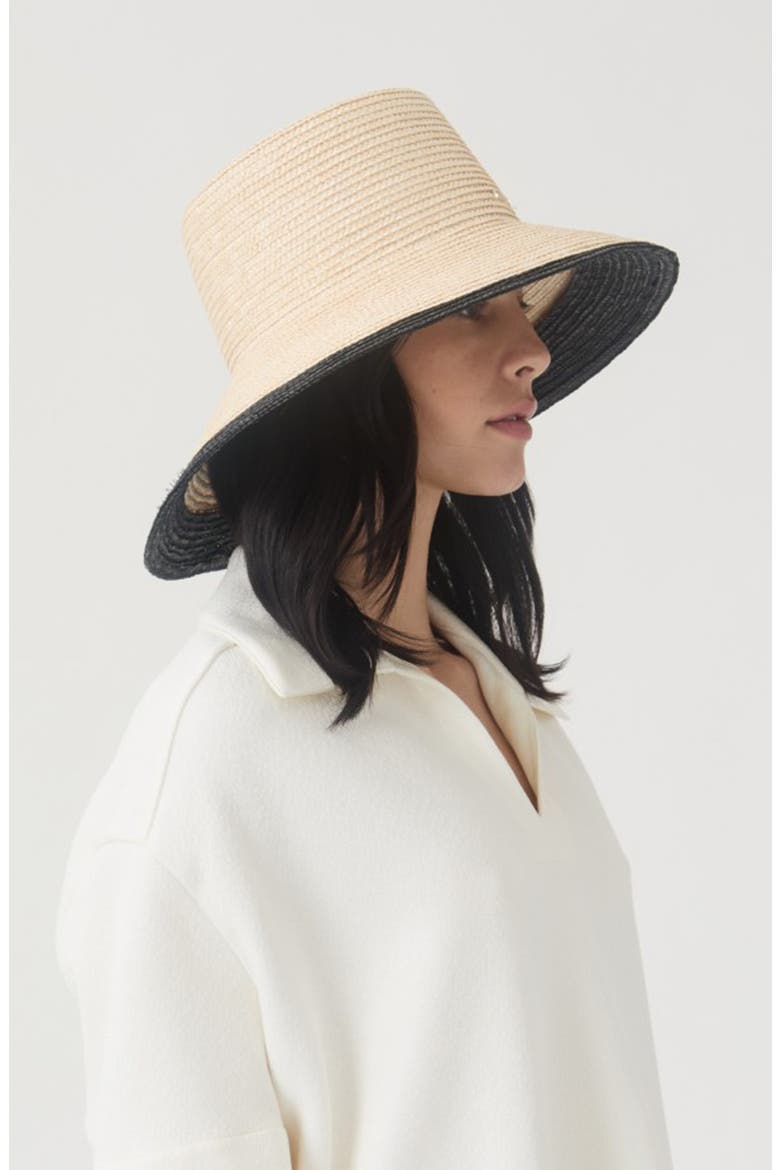 Annabelle UPF 50+ Wide Brim Straw Sun Hat, Alternate, color, IVORY