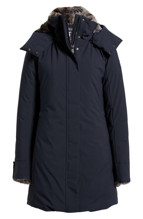 Save The Duck Samantah Faux Fur Lined Water Resistant Hooded Parka In Animal Print