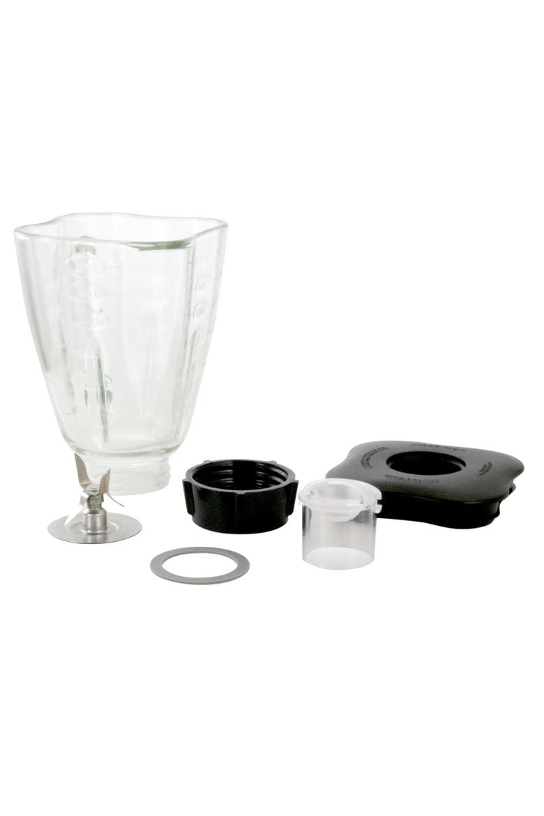 6 Piece 59 Oz Square Blender Glass Jar Replacement Kit, Alternate, color, Clear