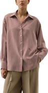 Lilysilk Women's Ancora Red Oversized Striped Shirt