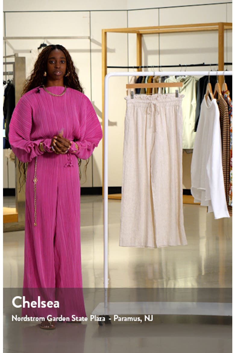 Hawthorne Linen Blend Wide Leg Crop Pants video