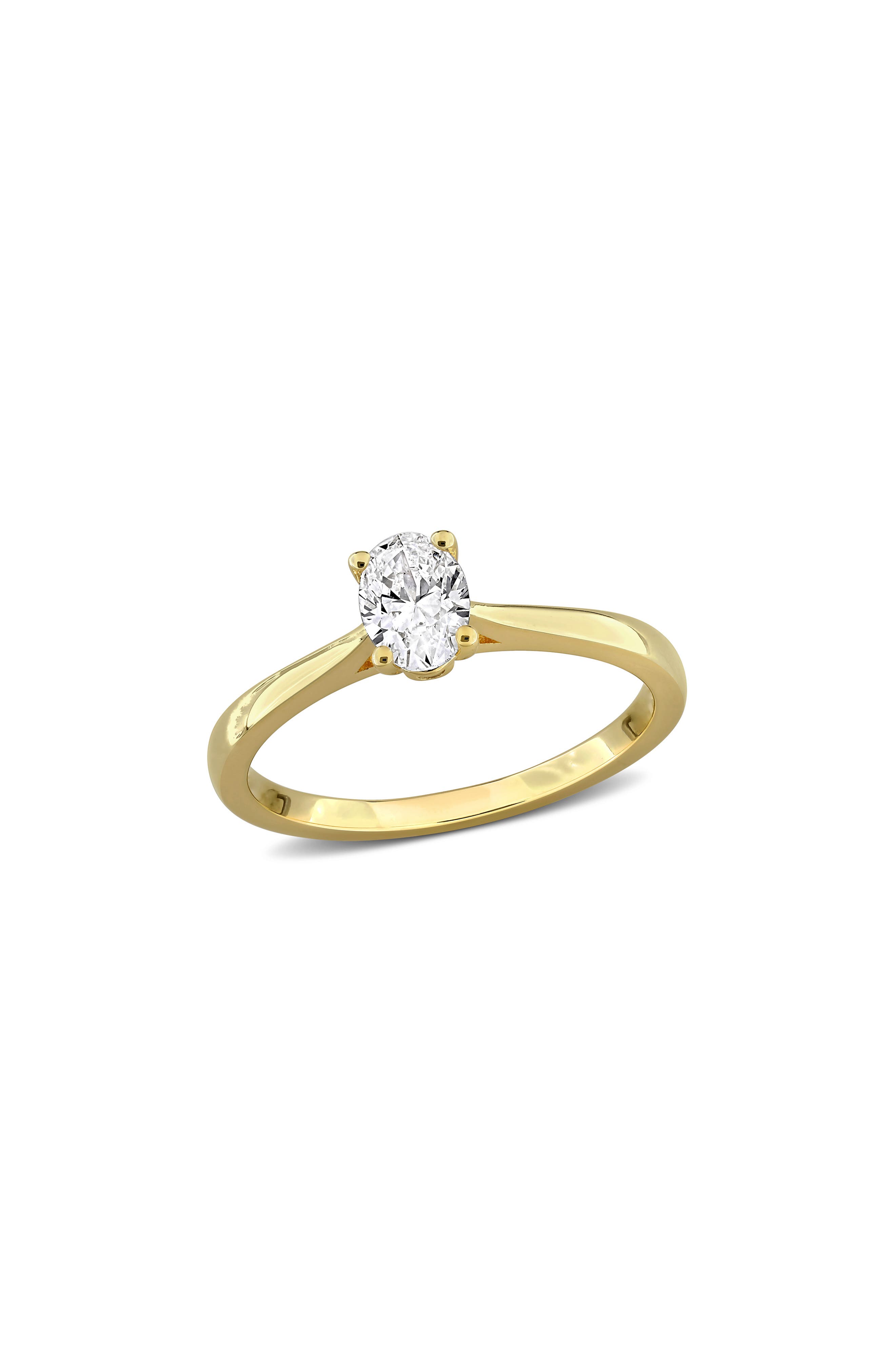 Created Forever Oval Lab Grown Diamond Solitaire Ring