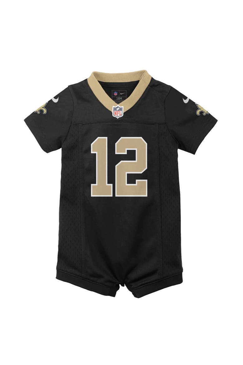 Newborn & Infant Nike Chris Olave Black New Orleans Saints Game Romper Jersey, Alternate, color, Black