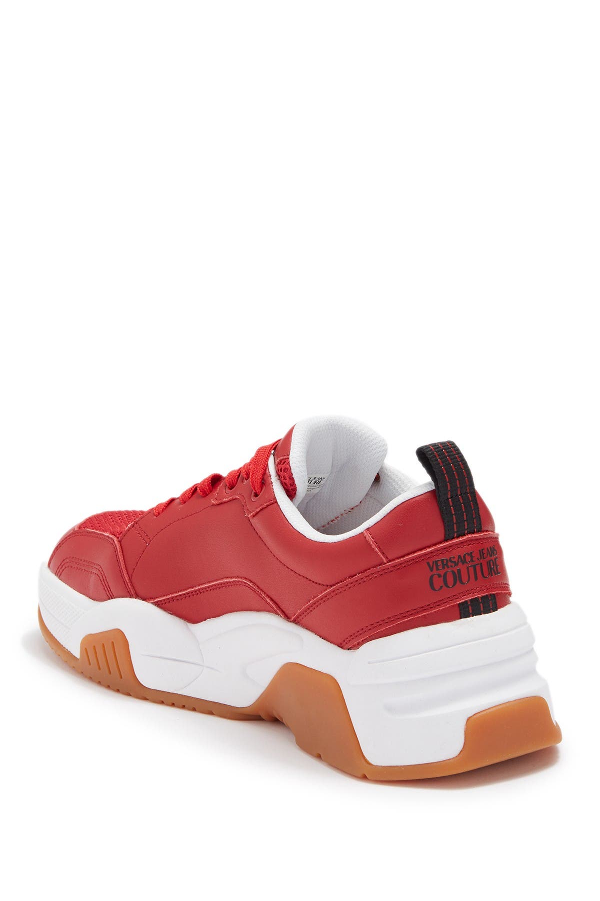 Versace Jeans Leather Low Top Sneaker, Alternate, color, 