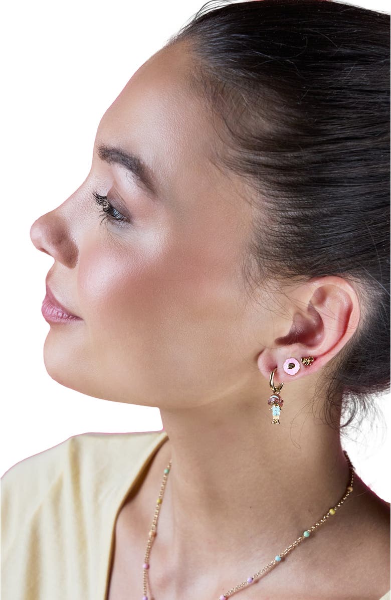 Alex and Ani Polly Pocket Earring Set, Alternate, color, Gold