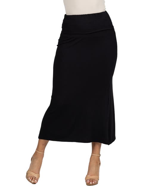 Comfortable Foldover Maxi Skirt