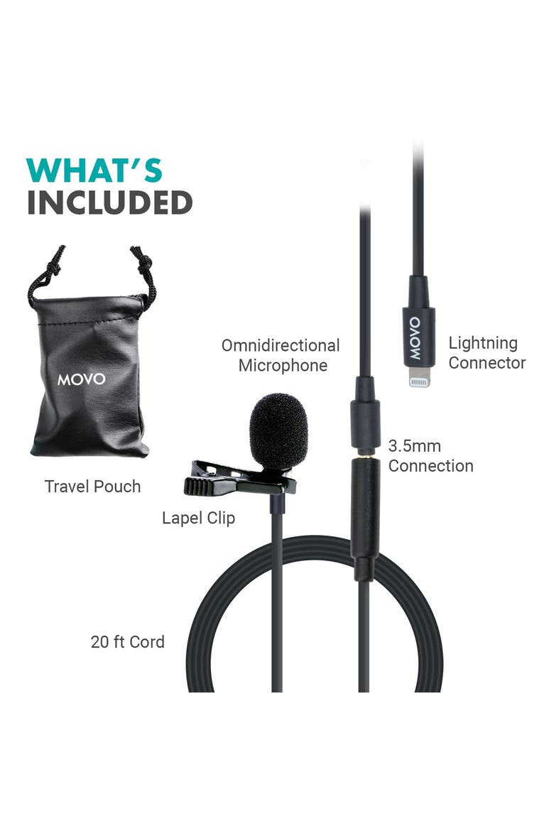iLav-L Digital Lavalier Omnidirectional Clip on Microphone, Alternate, color, Black
