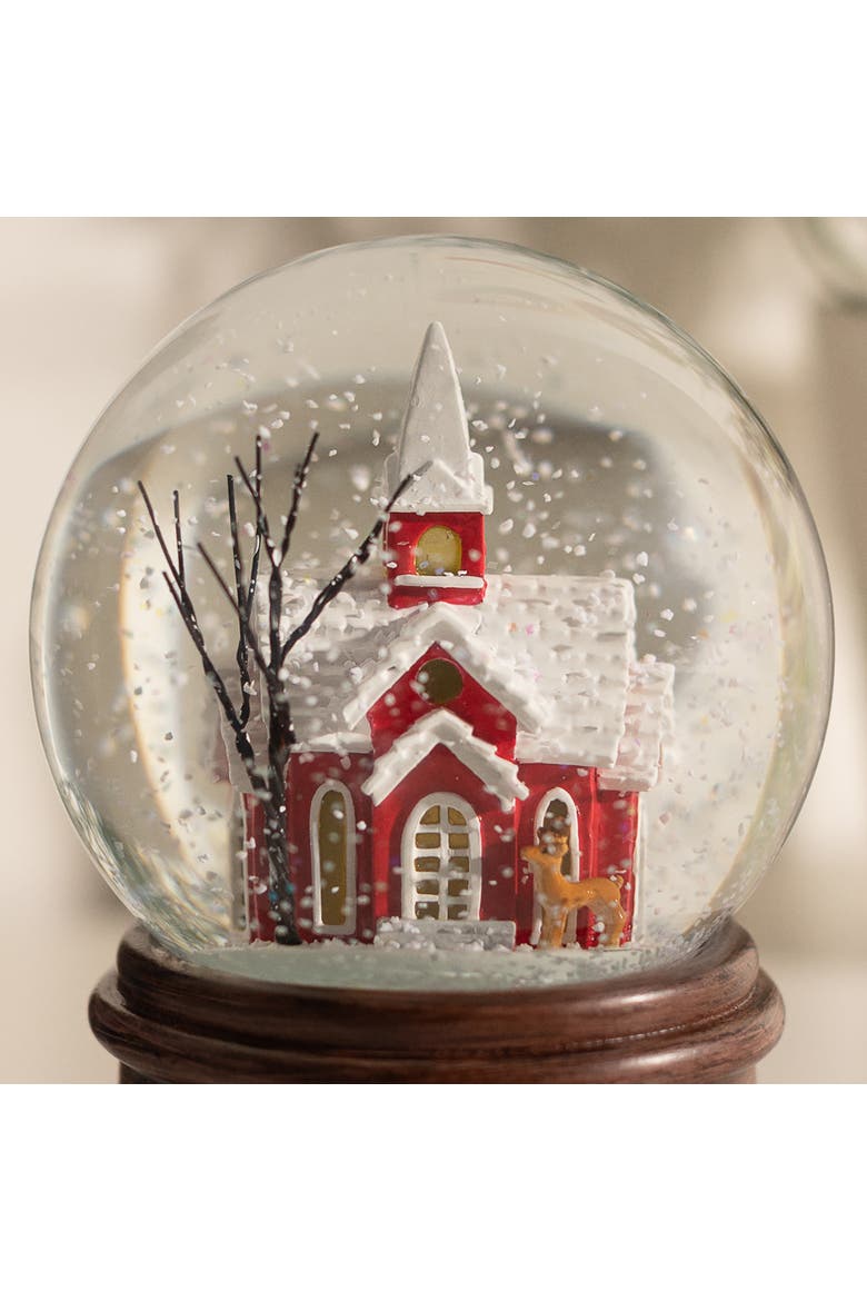 Sanctuary Church Decorative Snow Globe with Wind Up Music box, Alternate, color, Multicolored