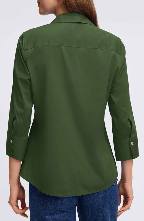 FOXCROFT FOXCROFT MARY BUTTON-UP BLOUSE