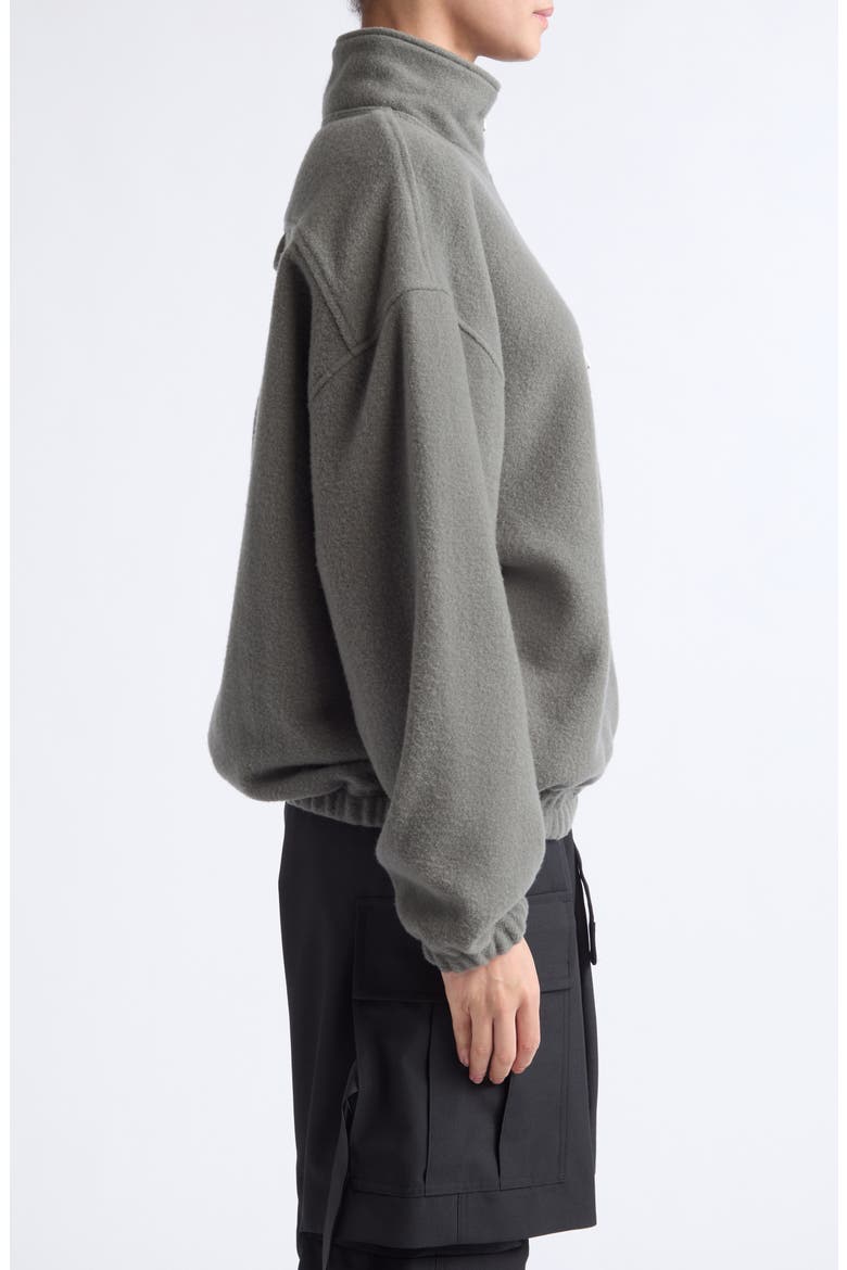 Wool Fleece Half Zip Sweatshirt, Alternate, color, ZINC FLEECE