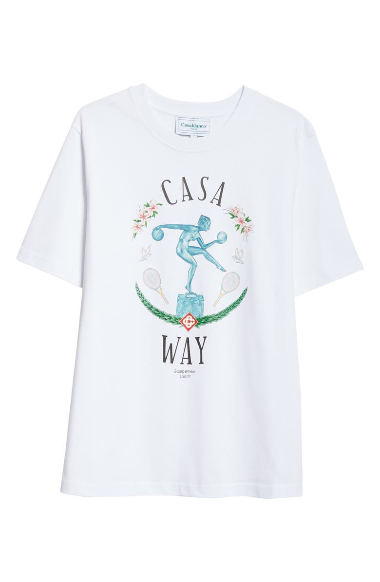 Casablanca Marble Statue Logo Organic Cotton Graphic T-Shirt, Alternate, color, 