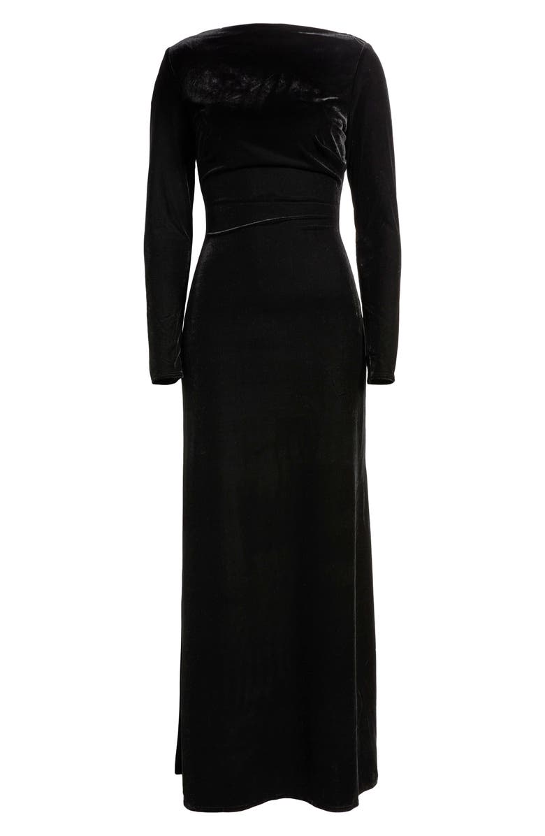 Sonya Moda Fiore Cutout Velvet Dress, Alternate, color, Black