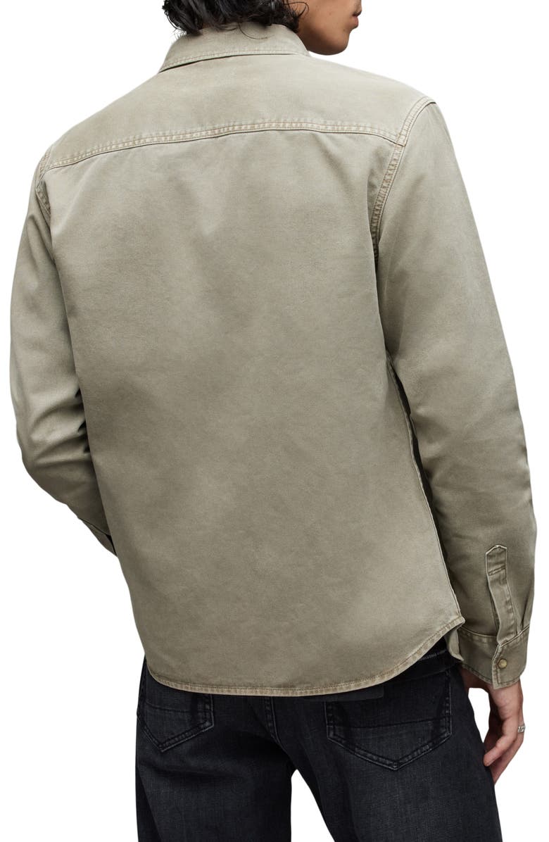 AllSaints Staveley Snap-Up Denim Shirt, Alternate, color, 