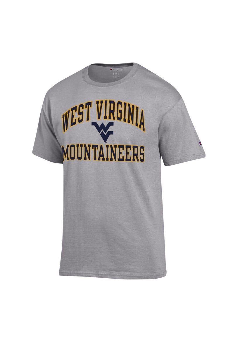 Men's Champion Heather Gray West Virginia Mountaineers High Motor T-Shirt, Alternate, color, Heather Gray