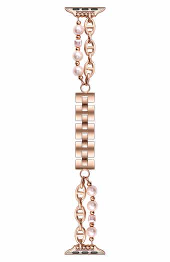 The Posh Tech Luna Imitation Pearl Apple Watch® Bracelet Watchband
