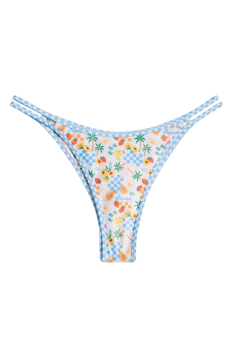 Kulani Kinis Strappy Cheeky Bikini Bottoms, Alternate, color, Suncatcher