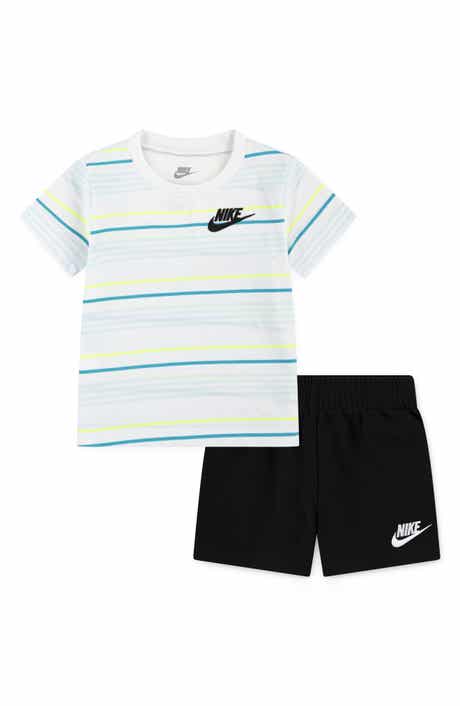 Nike Stripe T-Shirt & French Terry Shorts Set