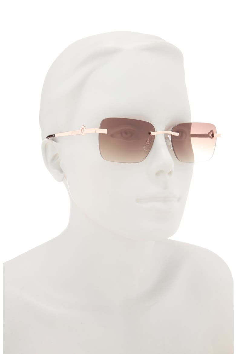 54mm Rectangular Sunglasses, Alternate, color, SHINY GOLD