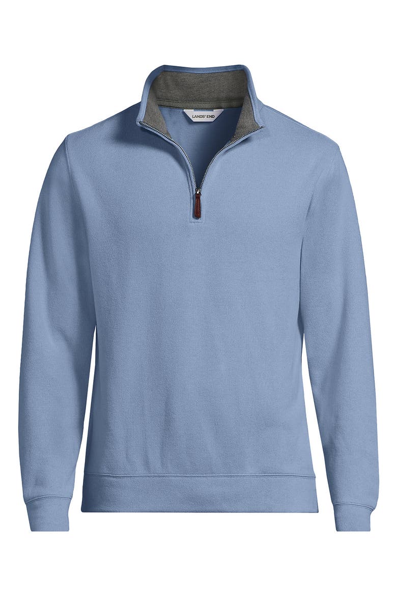 Bedford Rib Quarter Zip Sweater, Alternate, color, Oasis Blue