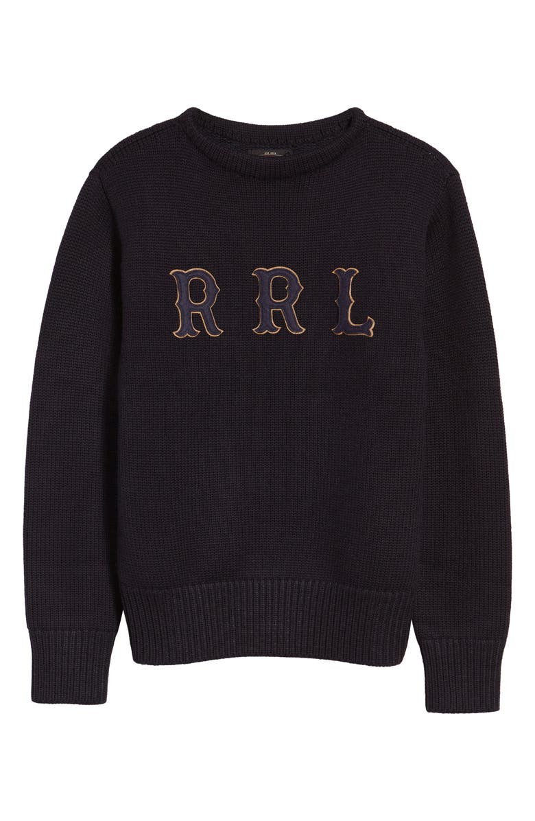 Double RL Wool Crewneck Sweater, Alternate, color, 